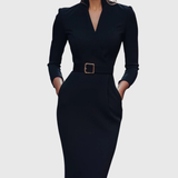 Camille | The Belted Power Maxi Dress