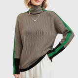 Eleanor | Premium Herringbone High Neck Sweater