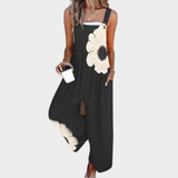 Amandine | Contrasting flower bohemian jumpsuit