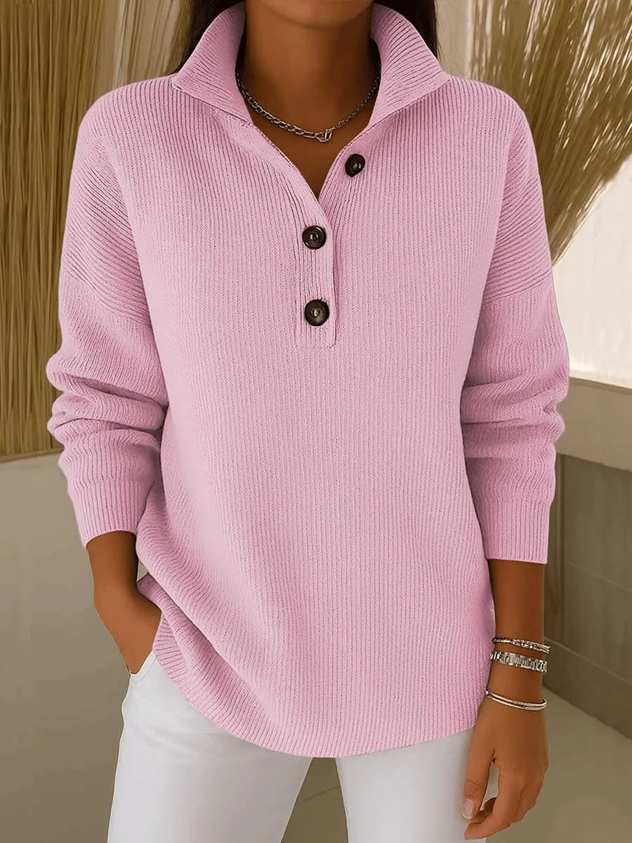 Florence V-neck polo jumper, second colourway | Ellie Dublin