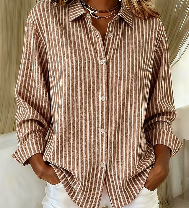 Jacqueline striped shirt, third colourway | Ellie Dublin