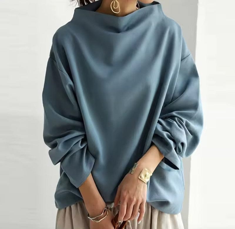 Christine sweater med høj hals fra Elsebeth København, styling med jeans