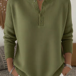 Helena henley button-up knit jumper | Ellie Dublin