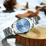 Nika® Silver Watch featuring a Pink Dial