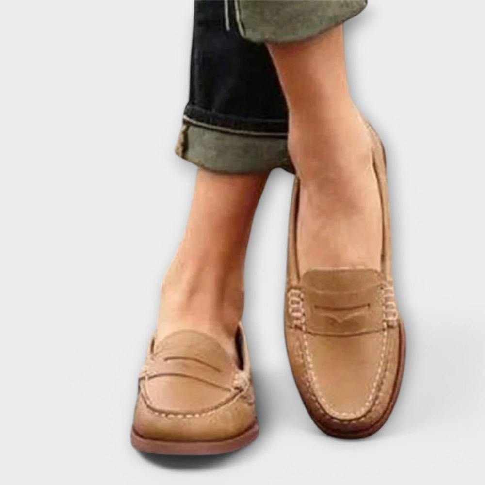 Dearbhla timeless leather-effect loafers for women | Ellie Dublin