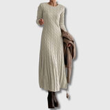 Sarah | Comfortable Cable Knit Maxi Dress
