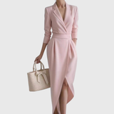 Émilie | Elegant Draped Midi Dress