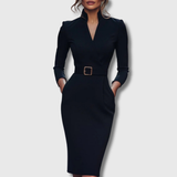 Camille | The Belted Power Maxi Dress