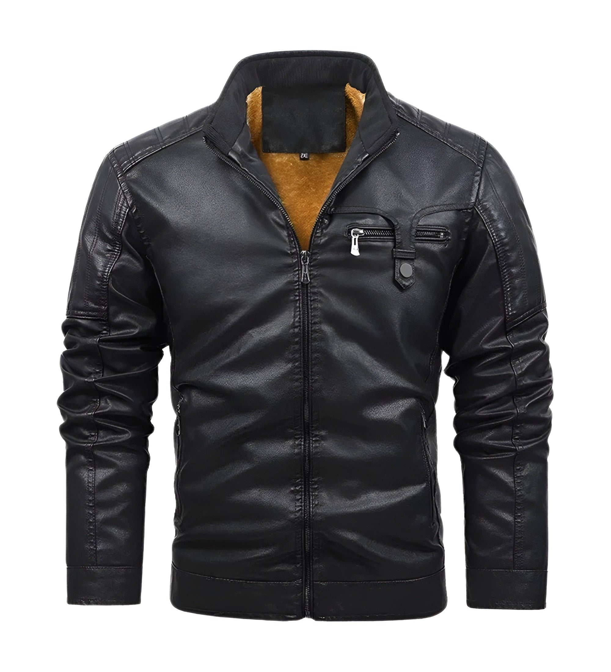 Gabriel™ | Vintage Leather Jacket with Cozy Fleece Lining
