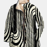 Concepta zebra graphic quilted jacket for women | Ellie Dublin