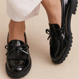 Cailie - Bow-Embellished Fringe Shoes
