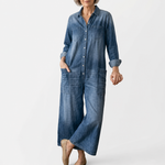 Anaïs | Vintage Denim Button-Up Jumpsuit