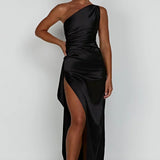Graceful Satin Maxi Dress