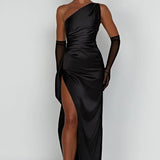 Graceful Satin Maxi Dress