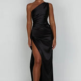 Graceful Satin Maxi Dress