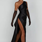 Graceful Satin Maxi Dress