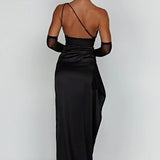 Graceful Satin Maxi Dress