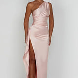 Graceful Satin Maxi Dress