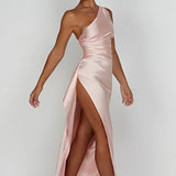 Graceful Satin Maxi Dress