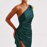 Graceful Satin Maxi Dress