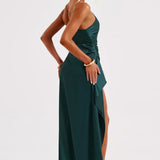 Graceful Satin Maxi Dress
