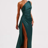 Graceful Satin Maxi Dress
