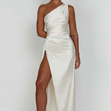 Graceful Satin Maxi Dress