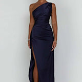 Graceful Satin Maxi Dress