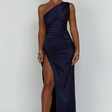 Graceful Satin Maxi Dress