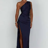 Graceful Satin Maxi Dress