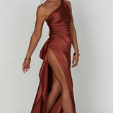 Graceful Satin Maxi Dress