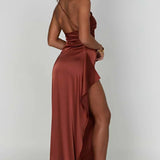 Graceful Satin Maxi Dress