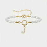 Gold Auden Initial Letter Bracelets