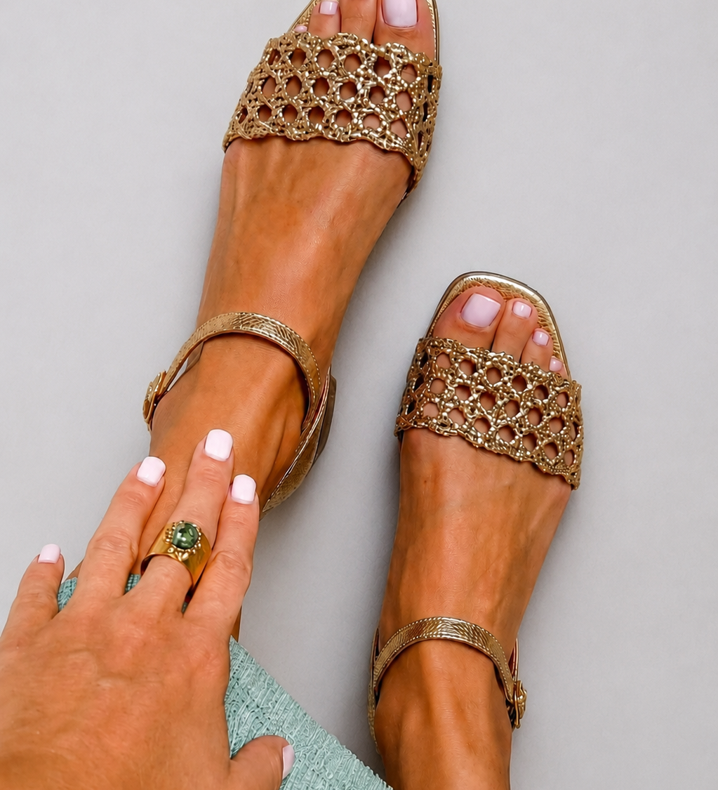 Aurora | Golden Sandals Summer Enchantment