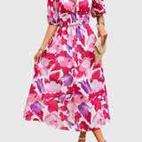 Merlin | Flattering Floral Midi Dress