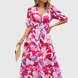 Merlin | Flattering Floral Midi Dress