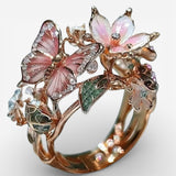 Natural Light Zirconia Butterfly Ring