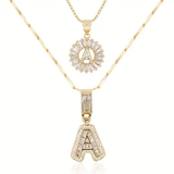 Moissanite Initial Pendant