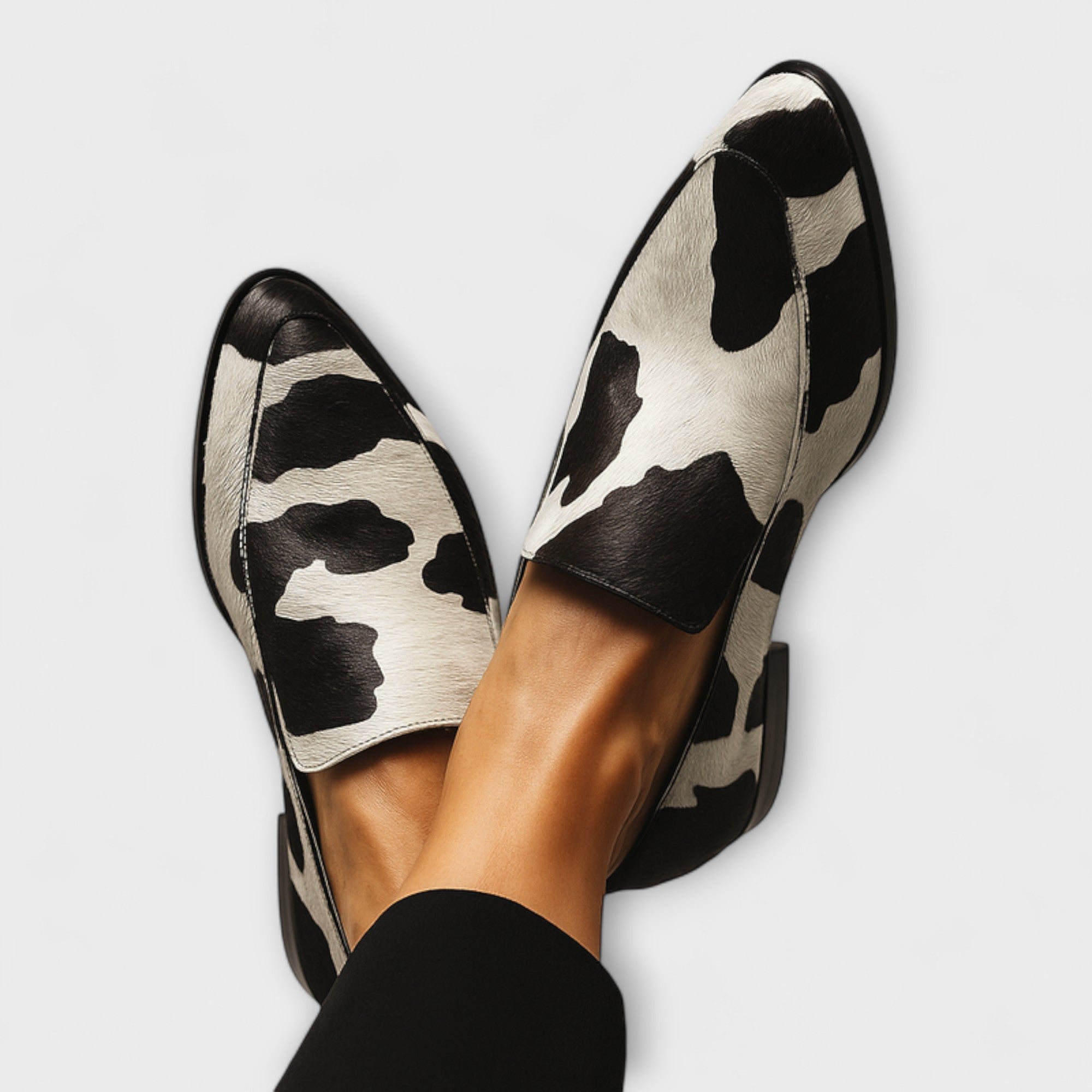 Ide contrast print loafers for women | Ellie Dublin