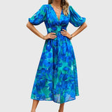 Merlin | Flattering Floral Midi Dress