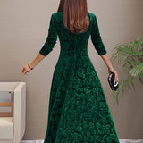 Sandrine | Velvet Elegance Dress for the Festive Season