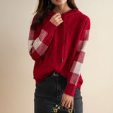 Julie | Cozy Cable Knit Hoodie