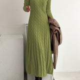 Sarah | Comfortable Cable Knit Maxi Dress