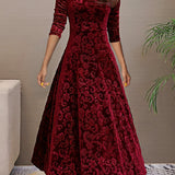Sandrine | Velvet Elegance Dress for the Festive Season