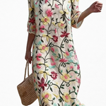 Élise - Women's Summer Dress with Floral Patterns.