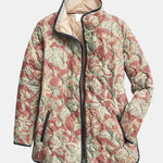 Carmel terracotta damask quilted jacket for women | Ellie Dublin