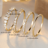 14k Gold Zirconia Stackable Rings