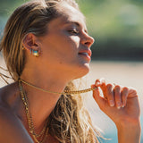 Hélène – Gold Necklace with Dotted Accents