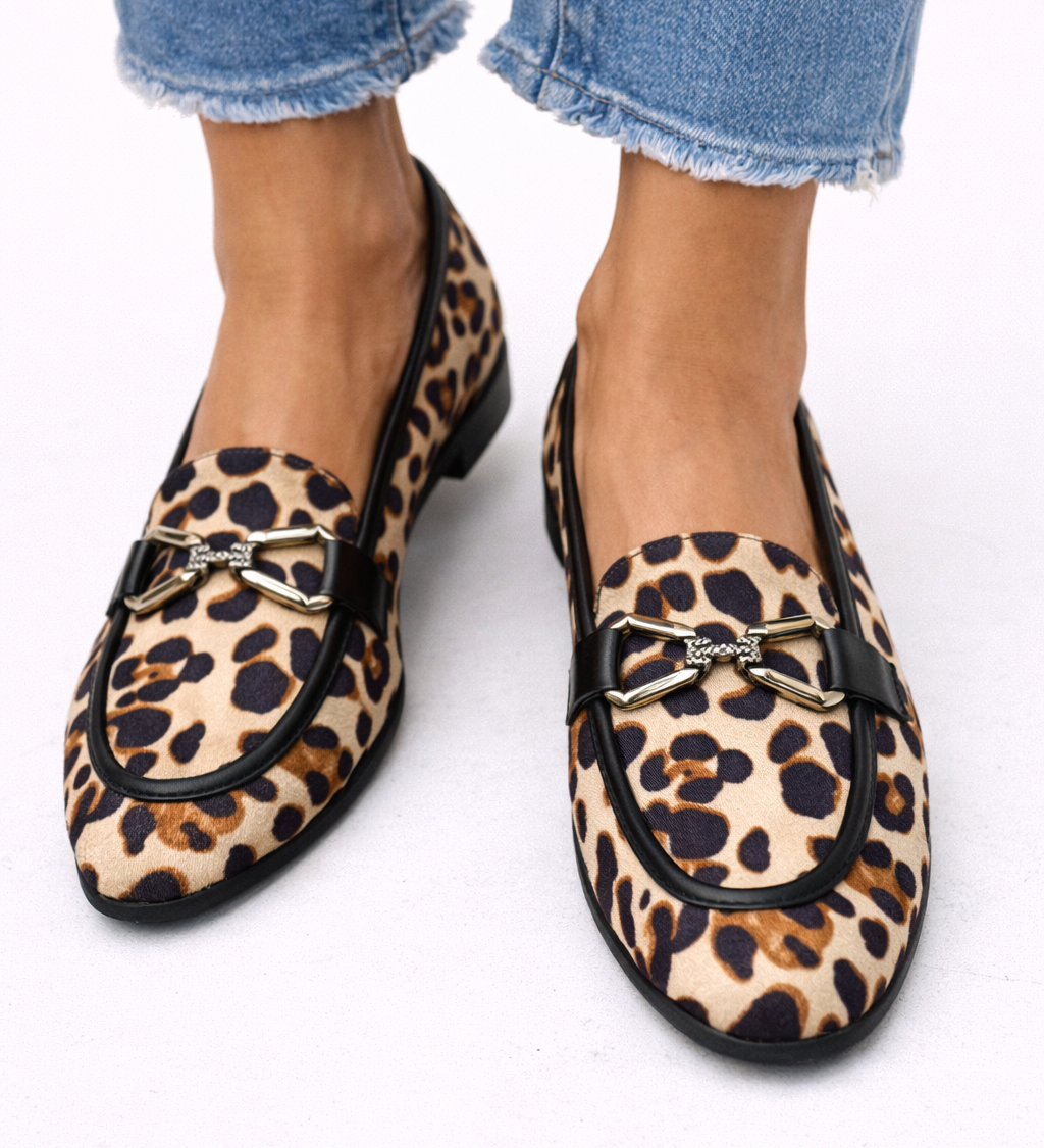 Geneva - Contemporary Leopard Print Moccasin