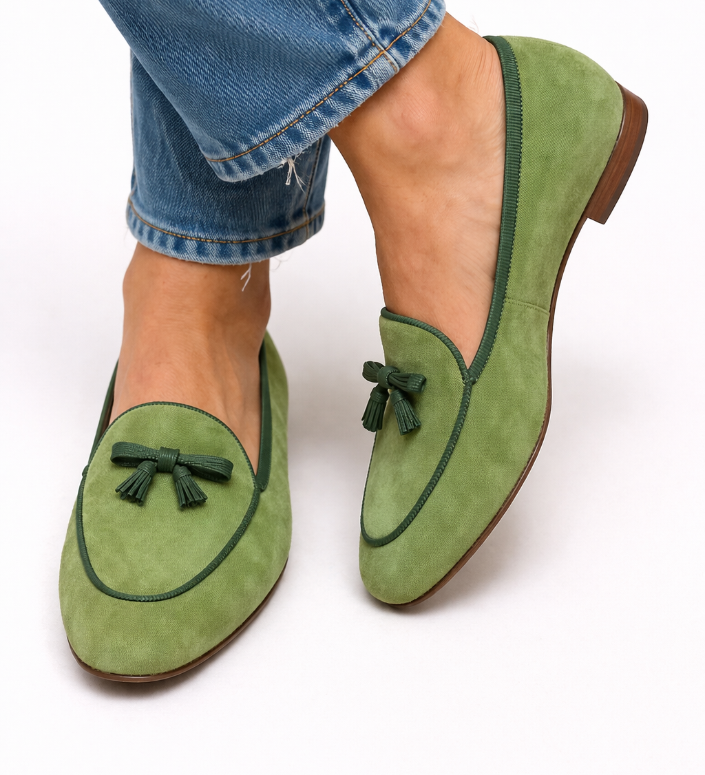 Geneviève - Chic Bow-Embellished Flat Shoes